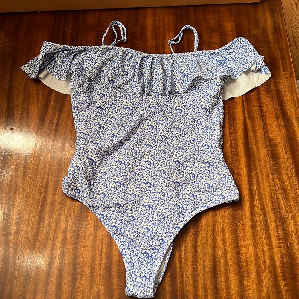 Cheeky Blue and white one piece